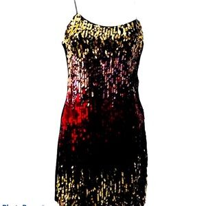 Forever 21 Bodycon Sequin Ombre Spaghetti Strap Dress NWT Size Small Petite